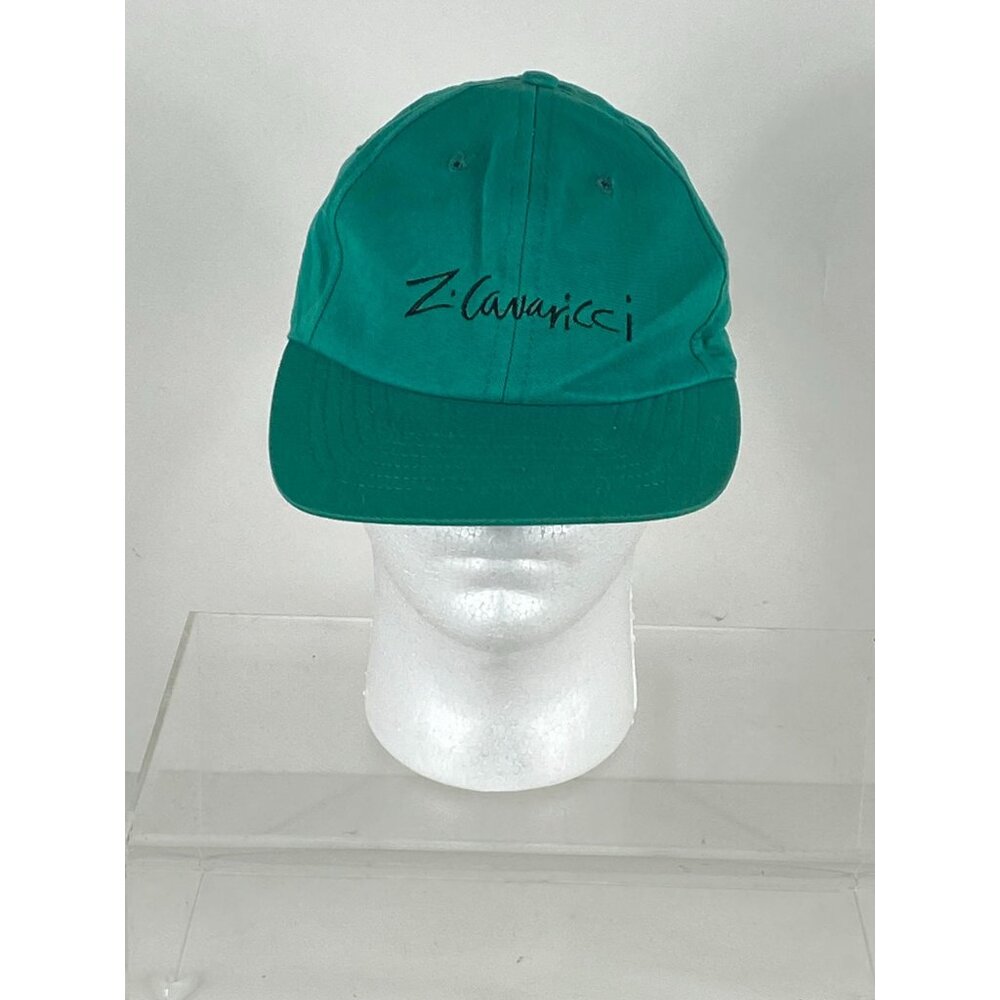 Z. Cavaricci Embroidered 100% Cotton Snapback Hat Cap Green OS Made in USA F238